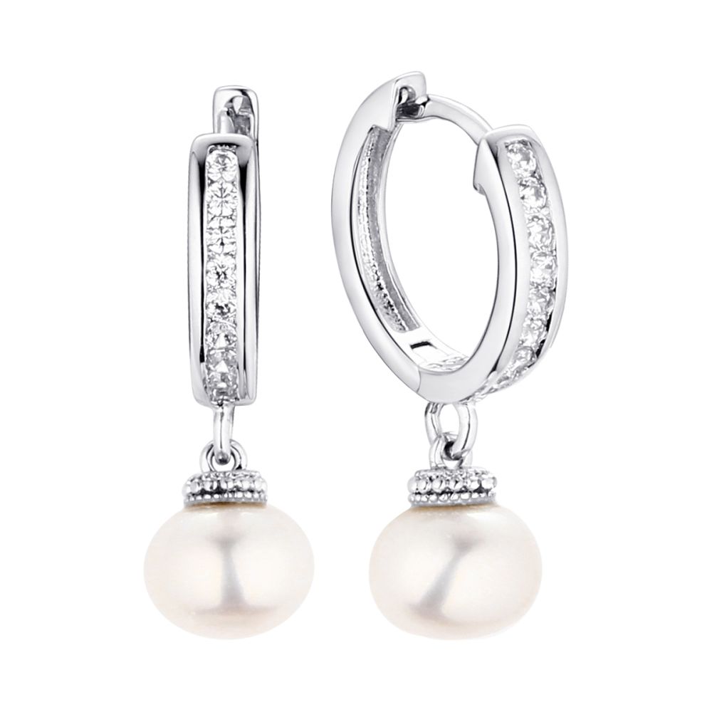 Серьги из серебра с жемчугом Nautilus