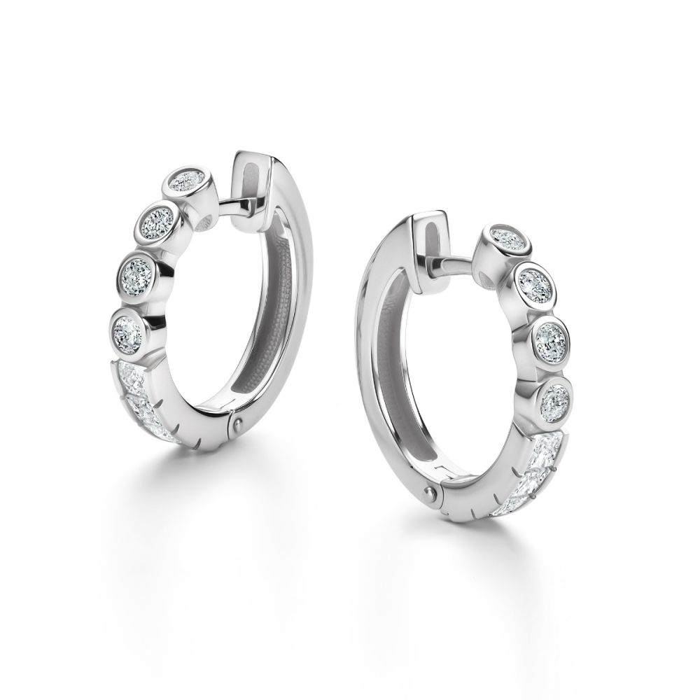 Серьги из серебра с фианитами