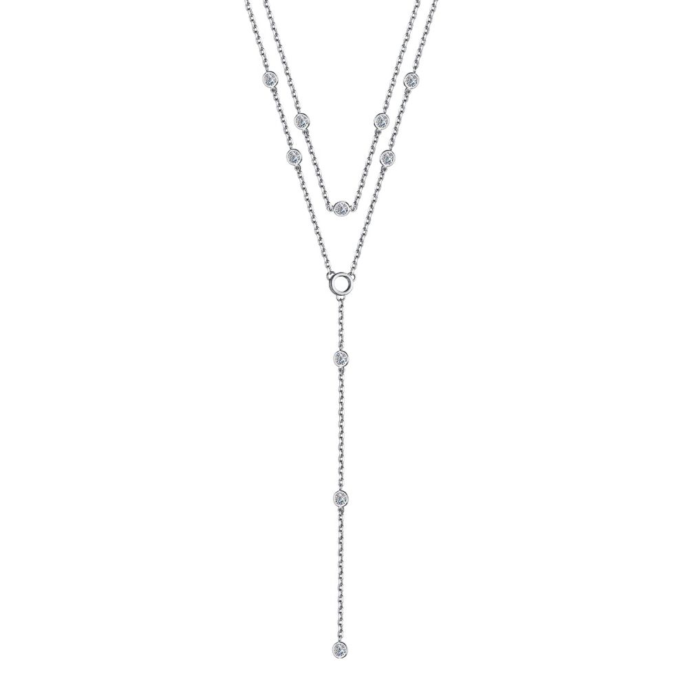 Колье из серебра с фианитами Premium Quality