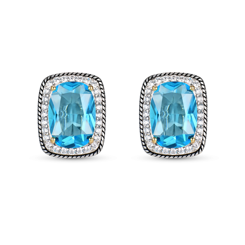 Серьги из серебра с фианитом Style Avenue