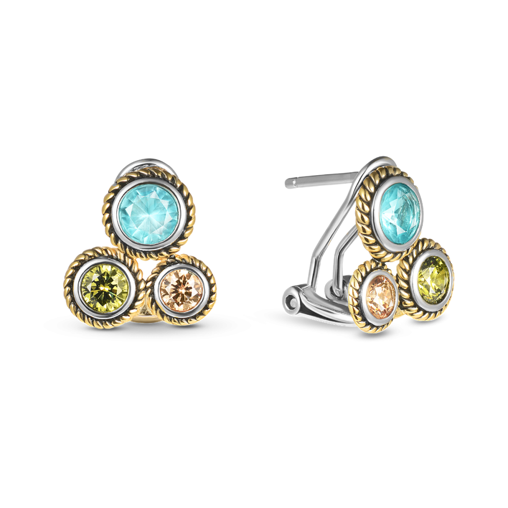 Серьги из серебра с фианитом Style Avenue