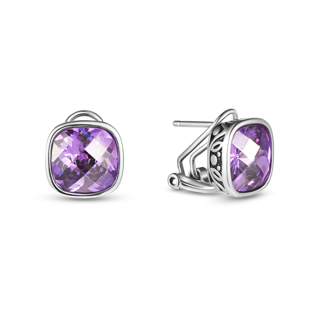 Серьги из серебра с фианитом Style Avenue