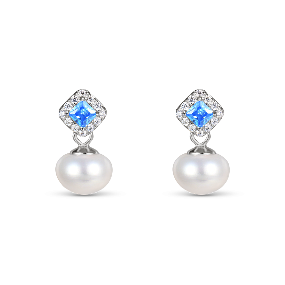 Серьги из серебра с жемчугом Nautilus