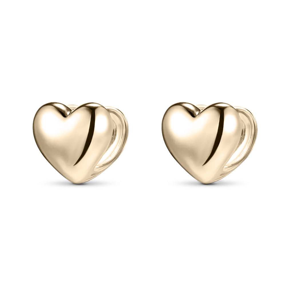Серьги из серебра с позолотой Heart