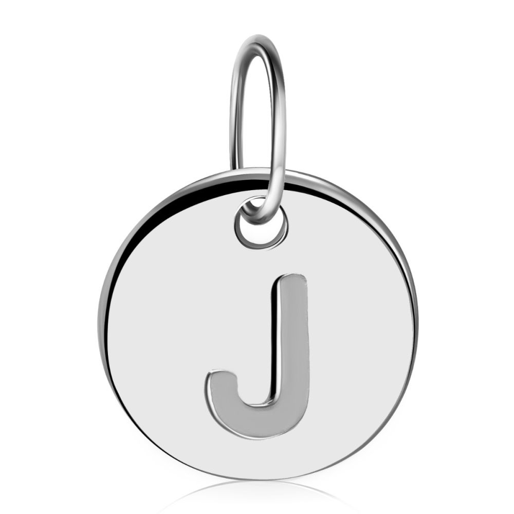 Подвеска монета с буквой J на цепь, колье, браслет или серьги Story J