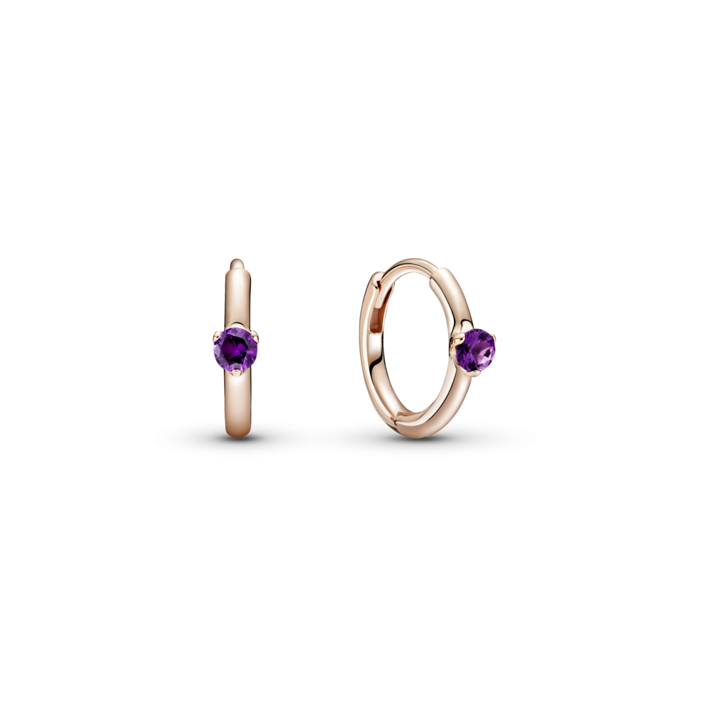 Серьги-кольца "Пурпурный талисман"