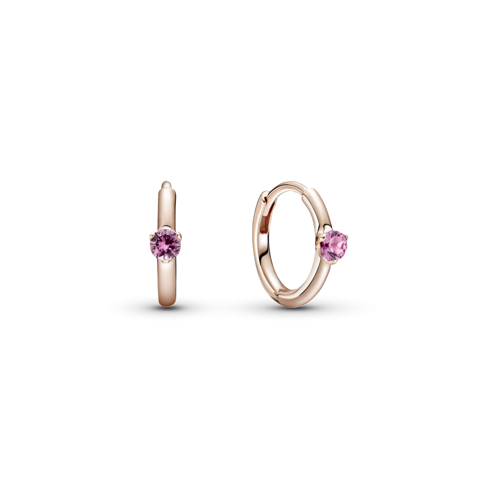Серьги-кольца "Розовый талисман"