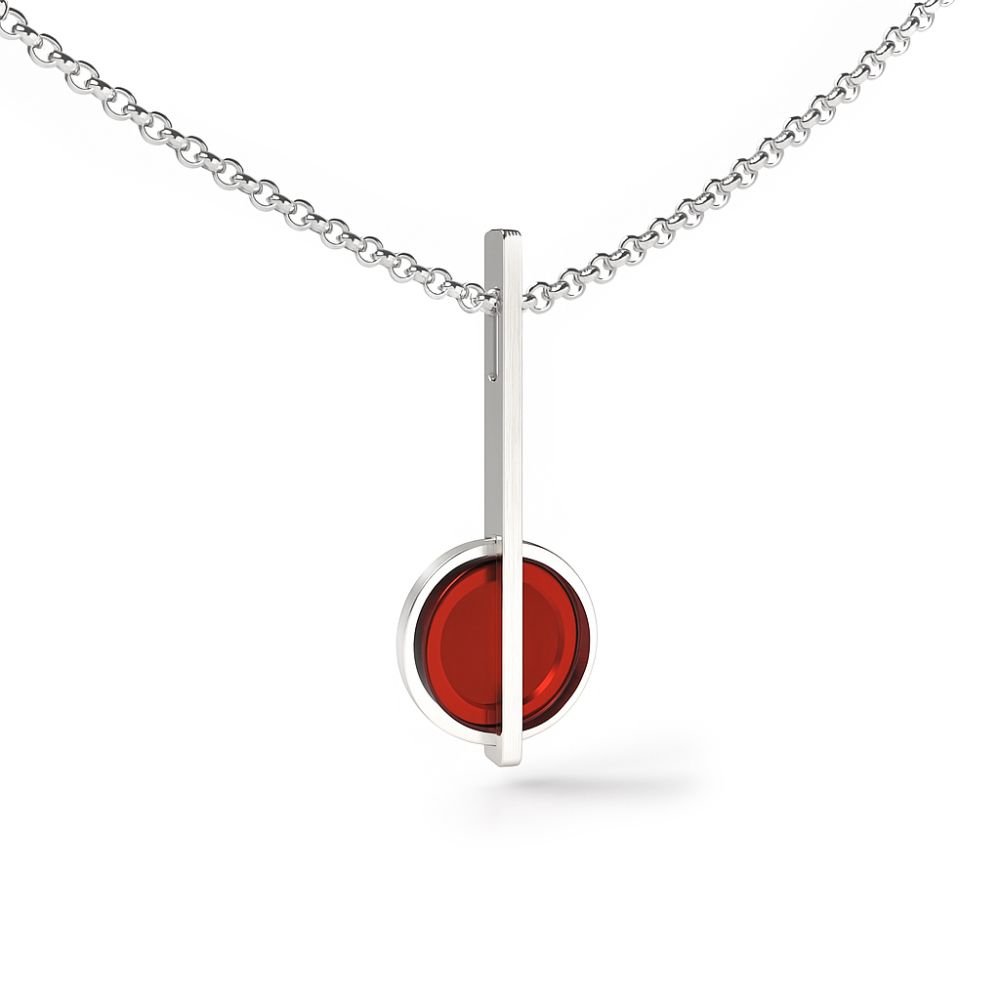 Колье из серебра с янтарем