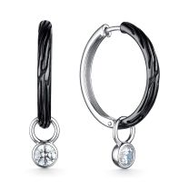 Серьги из серебра с фианитами