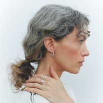 Серьги-кликеры из серебра ГЛАДЬ