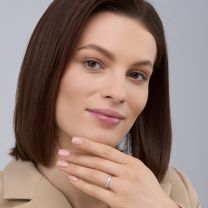 Кольцо из белого золота с бриллиантами