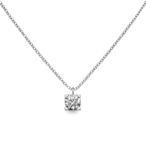 Колье из серебра с бриллиантом 0,5 карат