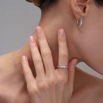 Кольцо из серебра с фианитом Spark Line