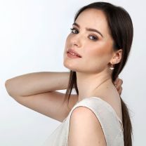 Серьги пусеты с подвеской Пчела