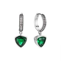 Серьги из серебра с фианитом Matrix