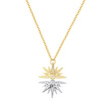 Колье из серебра с позолотой Stars