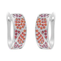 Серьги из серебра с фианитом Rio