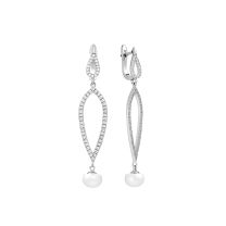 Серьги из серебра с жемчугом Nautilus