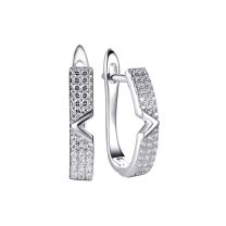 Серьги из серебра с фианитом Spark Line
