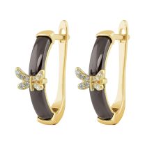 Серьги из серебра с позолотой Ceramic