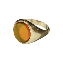 Кольцо из серебра  с покрытием позолота