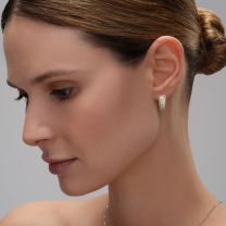 Серьги из серебра с позолотой Spark Line