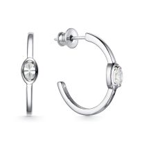 Серьги из серебра с фианитами Premium Quality