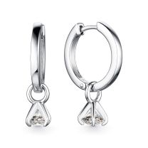 Серьги из серебра с фианитами Premium Quality