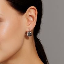 Серьги из серебра с бриллиантами
