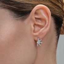 Серьги из серебра с фианитами