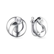 Серьги из серебра с бриллиантами