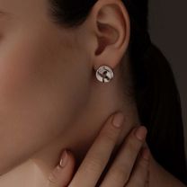 Серьги из серебра с бриллиантами