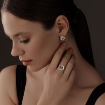 Серьги из серебра с бриллиантами
