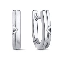 Серьги из серебра с бриллиантами