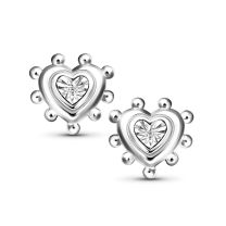 Серьги из серебра с бриллиантами