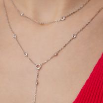 Колье из серебра с фианитами Premium Quality