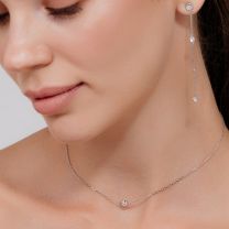 Колье из серебра с фианитами Premium Quality