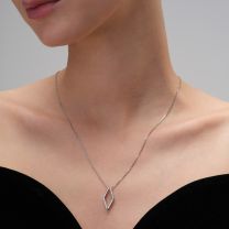 Колье из серебра с фианитами