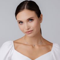 Колье из серебра с фианитами