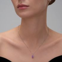 Колье из серебра с аметистом