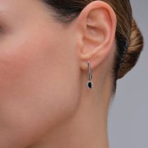 Серьги золотые с сапфирами и бриллиантами