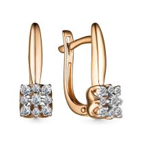 Серьги золотые с бриллиантами