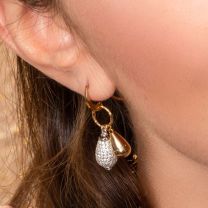 Серьги с подвеской капли Тюльпан