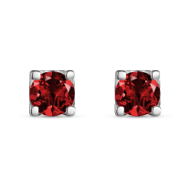 Серьги из серебра с гранатом