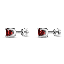 Серьги из серебра с гранатом