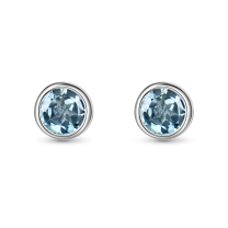 Серьги из серебра с топазом Sky Blue
