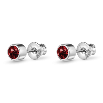 Серьги из серебра с гранатом