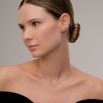 Серьги из серебра с топазом Sky Blue