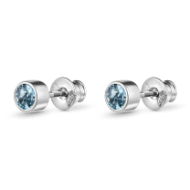 Серьги из серебра с топазом Sky Blue