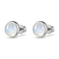 Серьги из серебра с лунным камнем